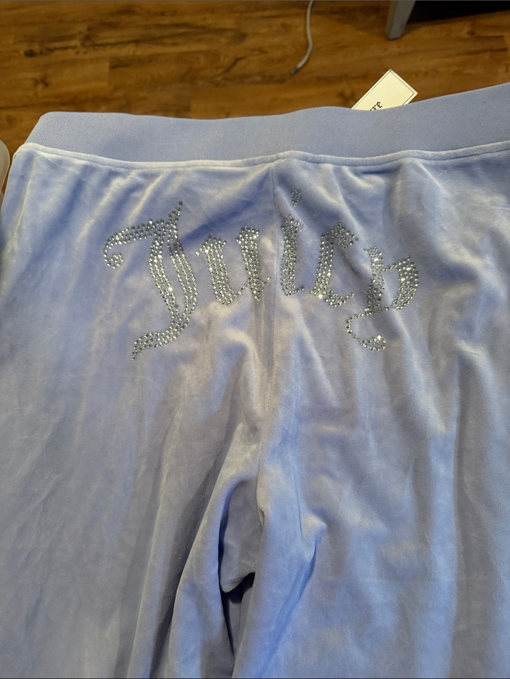 Juicy Couture Lavender Velour Rhinestone Logo Pants